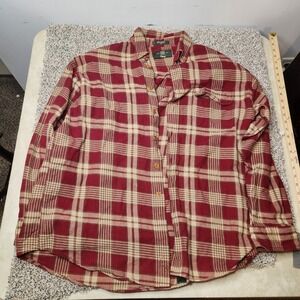 Vintage Orvis Red Plaid Long Sleeve Button Down‎ Shirt,  Men's Medium Western